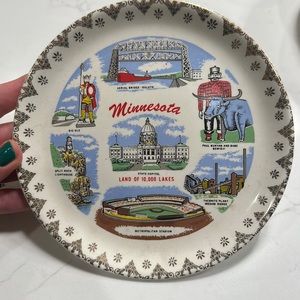 Vintage Minnesota Souvenir Plate
